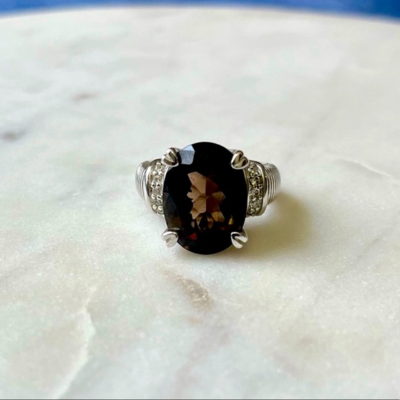 Judith Ripka Oval Ring - Smokey Quartz - Picture 1 of 5